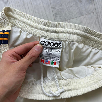 VINTAGE 90s ADIDAS BAGGY TRACKSUIT BOTTOMS CREAM