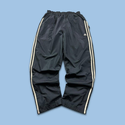 VINTAGE Y2K ADIDAS BAGGY TRACKSUIT BOTTOMS GREY