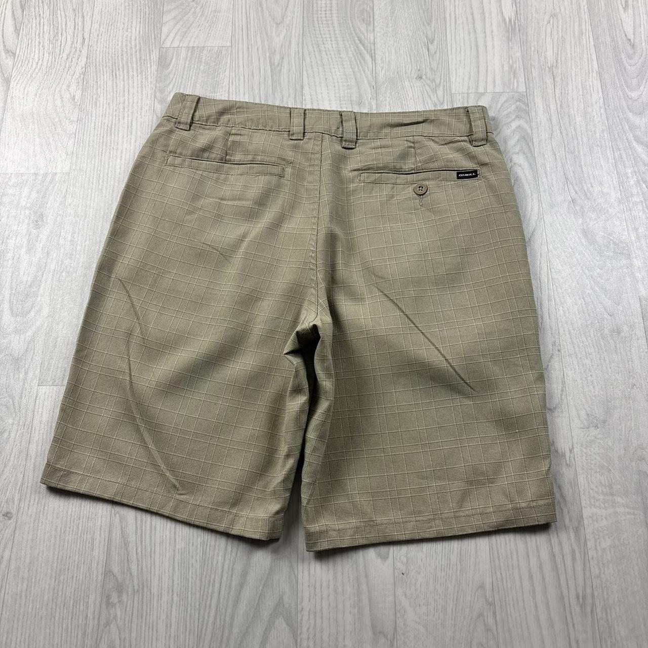 VINTAGE Y2K ONEILL BAGGY PLAID BOARD SURF SHORTS CREAM