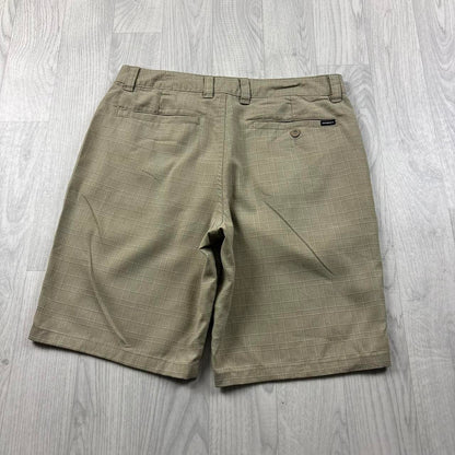 VINTAGE Y2K ONEILL BAGGY PLAID BOARD SURF SHORTS CREAM
