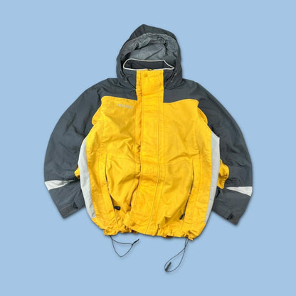 VINTAGE 00s COLUMBIA TECHNICAL HOODED UTILITY JACKET YELLOW