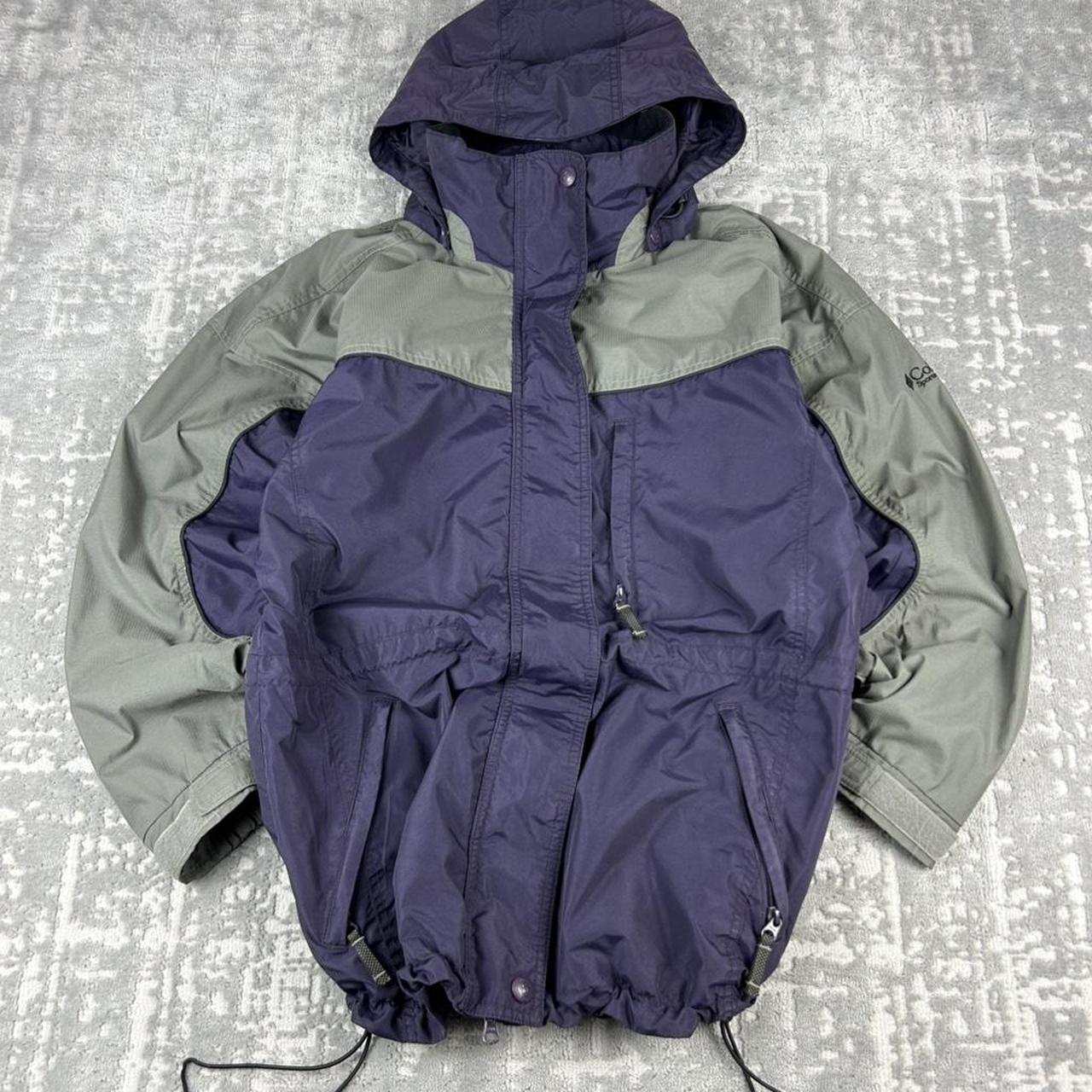 VINTAGE 00s COLUMBIA TECHNICAL HOODED UTILITY JACKET PURPLE KHAKI