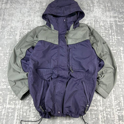 VINTAGE 00s COLUMBIA TECHNICAL HOODED UTILITY JACKET PURPLE KHAKI