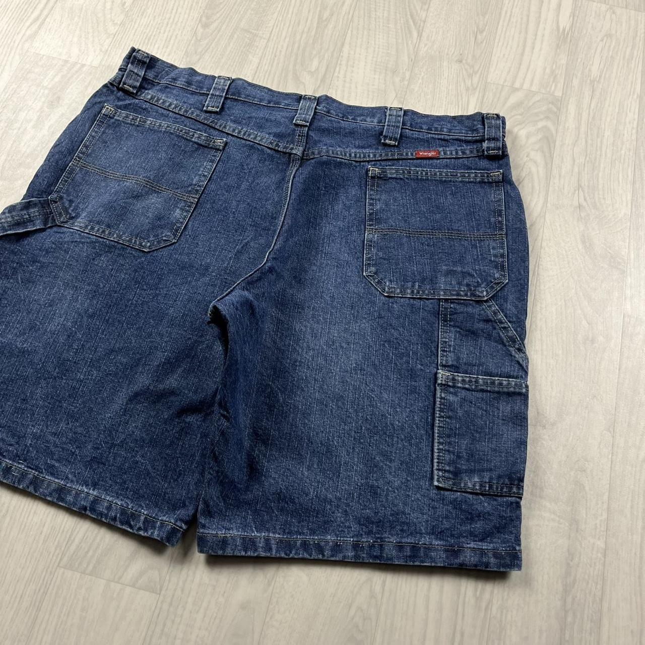 VINTAGE 00s WRANGLER BAGGY LOOSE CARPENTER JORTS NAVY