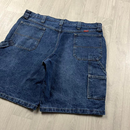 VINTAGE 00s WRANGLER BAGGY LOOSE CARPENTER JORTS NAVY
