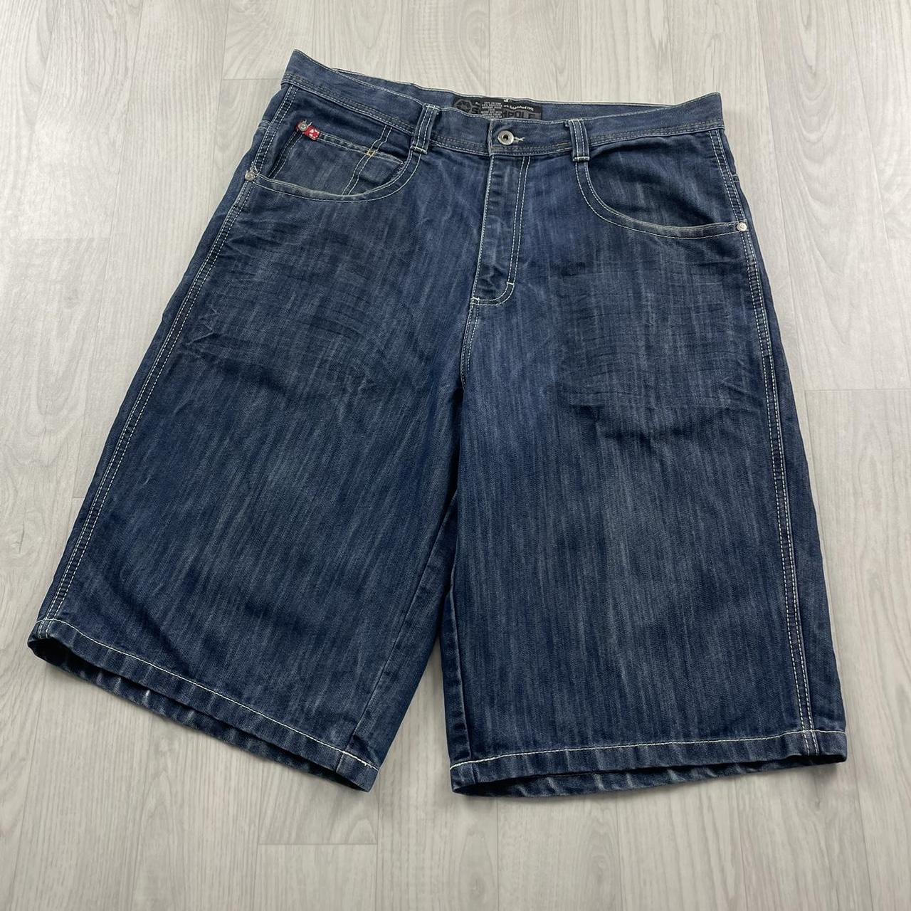 VINTAGE SOUTHPOLE BAGGY LOOSE SKATER HIP HOP JORTS NAVY (38w)