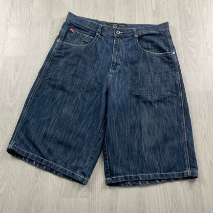 VINTAGE SOUTHPOLE BAGGY LOOSE SKATER HIP HOP JORTS NAVY (38w)