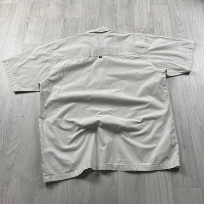 VINTAGE Y2K QUIKSILVER SHORT SLEEVE SHIRT WHITE