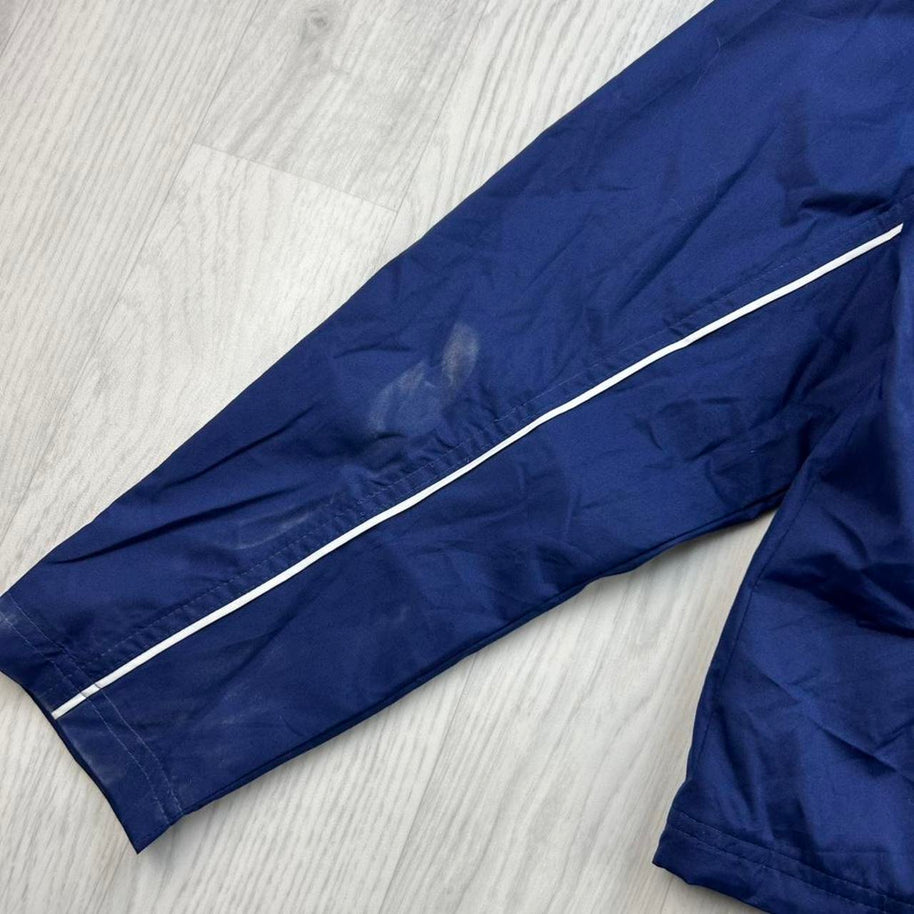 VINTAGE Y2K ADIDAS HOODED WINDBREAKER JACKET NAVY