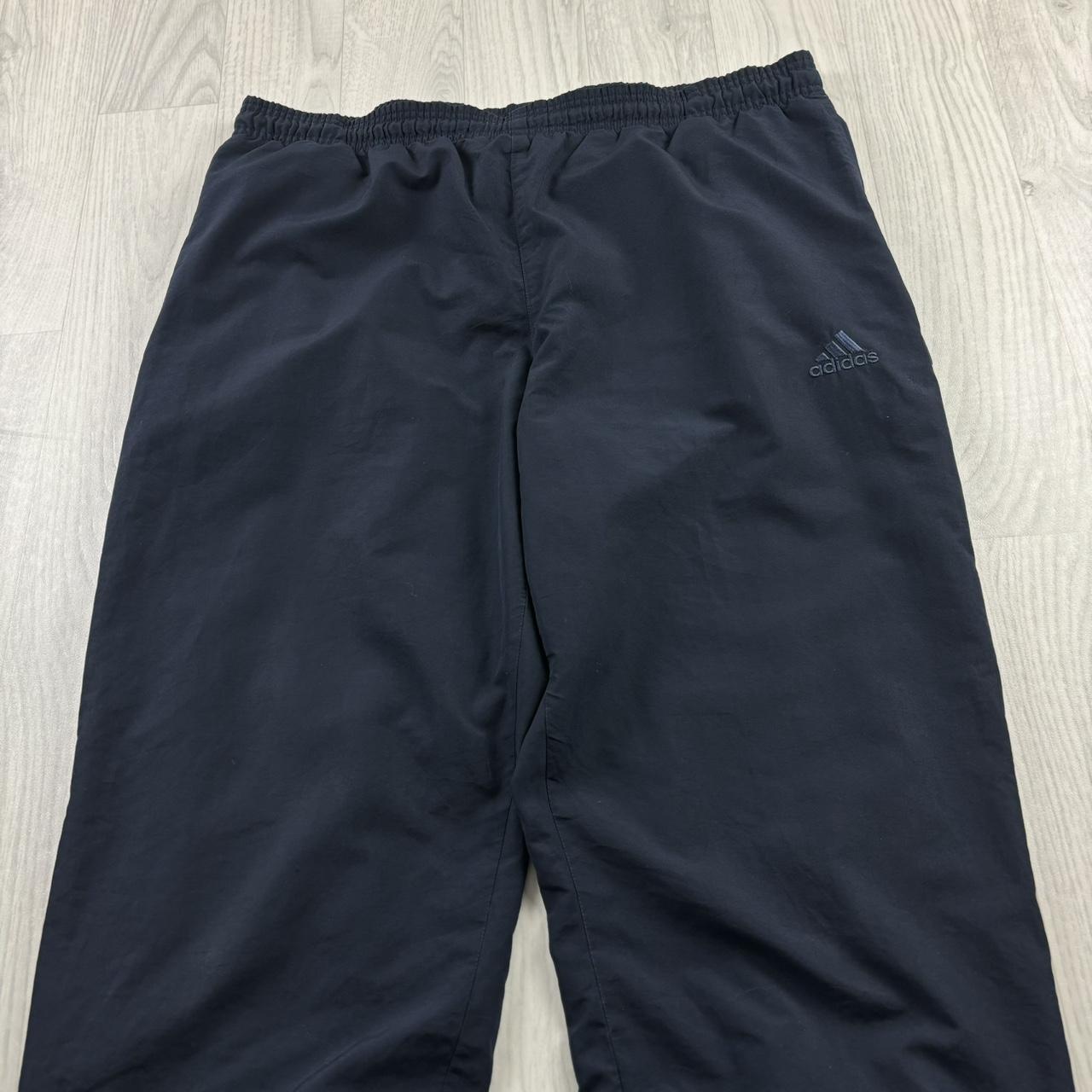 VINTAGE Y2K ADIDAS BAGGY TRACKSUIT BOTTOMS NAVY