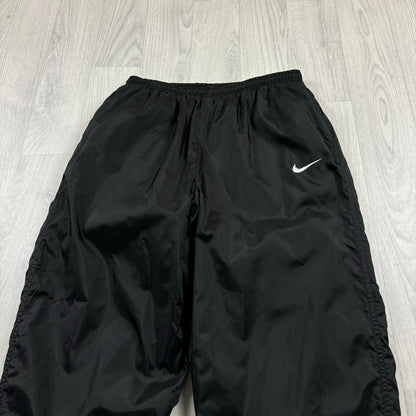 VINTAGE 90s NIKE STRAIGHT LEG BAGGY TRACKSUIT BOTTOMS BLACK
