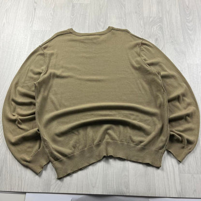 VINTAGE Y2K QUIKSILVER KNITTED JUMPER BEIGE