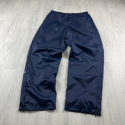 VINTAGE Y2K ADIDAS BAGGY TRACKSUIT BOTTOMS NAVY (M)