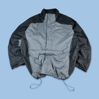 VINTAGE 00s COLUMBIA TECHNICAL NYLON UTILITY JACKET GREY BLACK