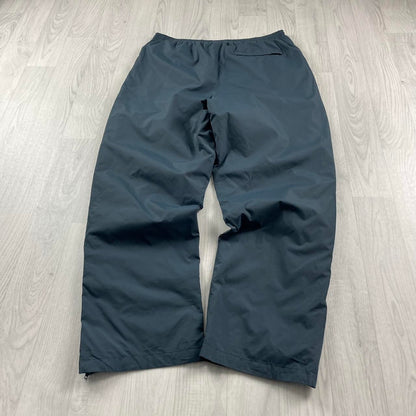 VINTAGE Y2K CHAMPION WIDE LEG BAGGY TRACKSUIT BOTTOMS GREY / BLUE TINT (XL)