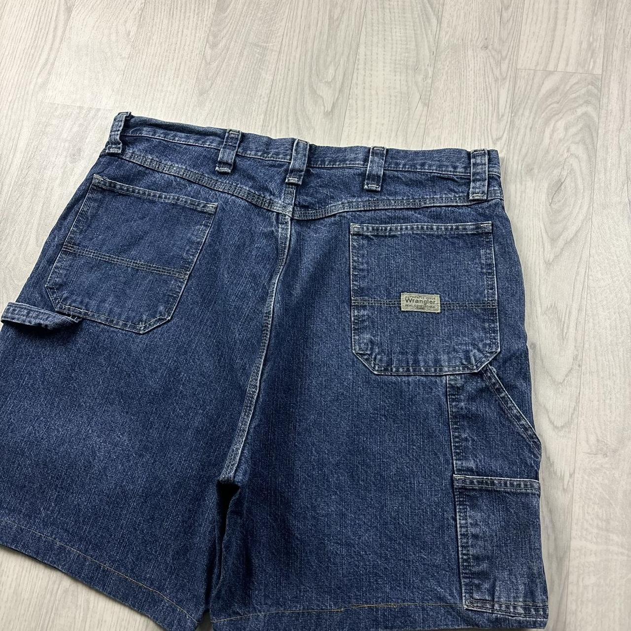 VINTAGE 00s WRANGLER BAGGY LOOSE CARPENTER JORTS NAVY