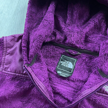 VINTAGE Y2K THE NORTH FACE ZIP FLEECE HOODIE PURPLE (S)