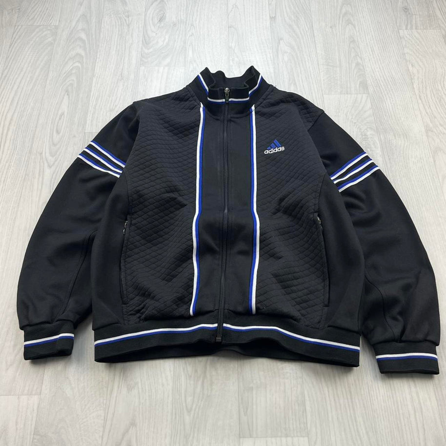 VINTAGE 90s ADIDAS BOMBER TRACK JACKET BLACK