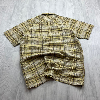 VINTAGE Y2K TIMBERLAND PLAID SHORT SLEEVE BUTTON UP SHIRT