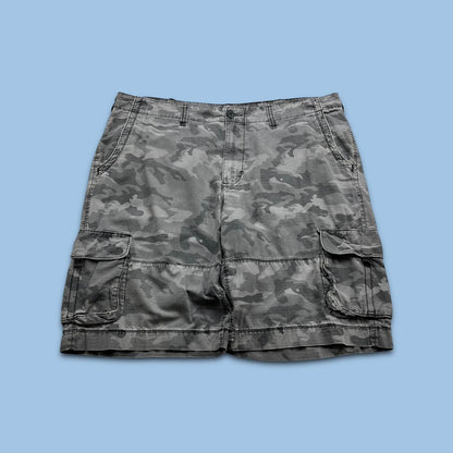 VINTAGE Y2K URBAN PIPELINE BAGGY CAMO CARGO SHORTS GREY