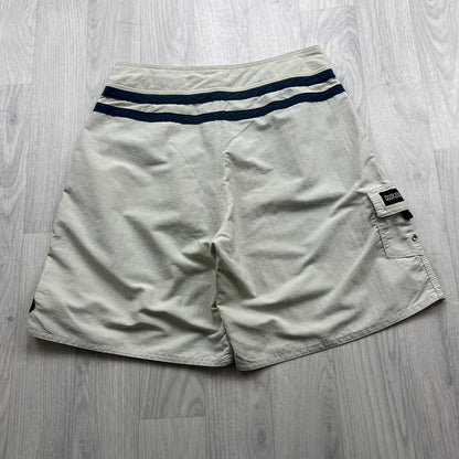 VINTAGE Y2K QUIKSILVER BAGGY BOARD SHORTS CREAM