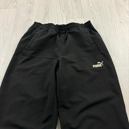 VINTAGE Y2K PUMA BAGGY TECHNICAL TRACKSUIT BOTTOMS BLACK