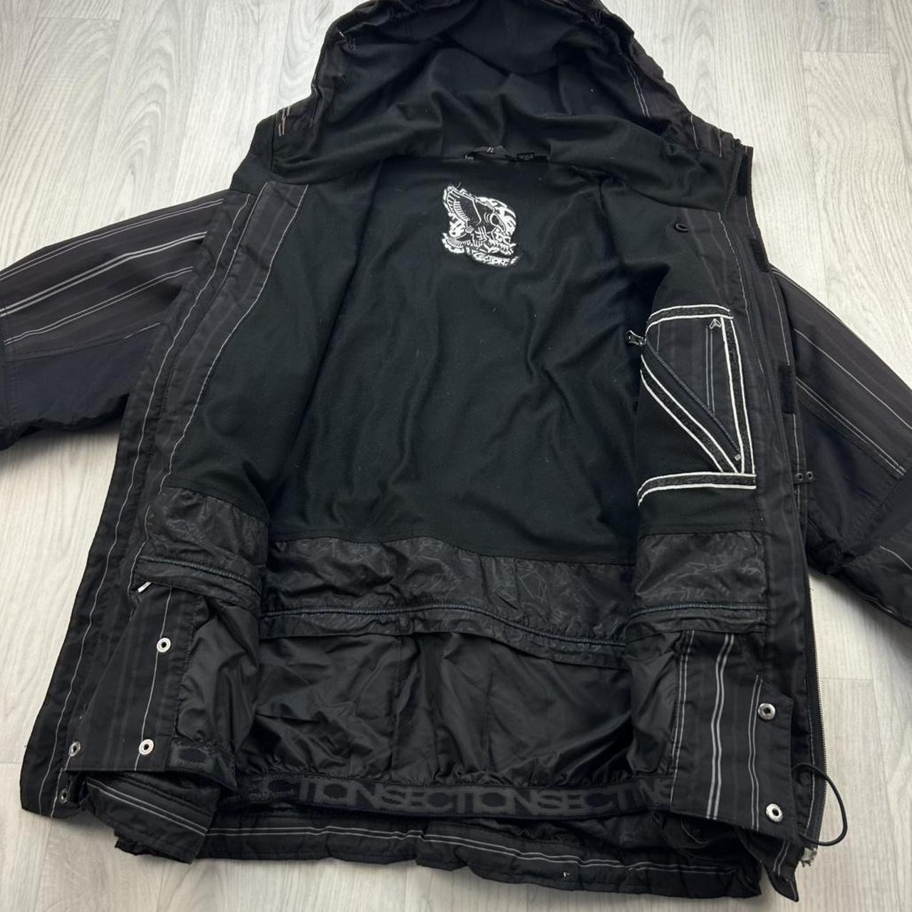 VINTAGE Y2K SECTION STRIPED SKI JACKET BROWN