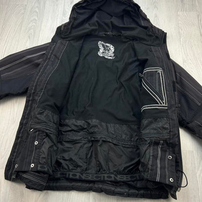 VINTAGE Y2K SECTION STRIPED SKI JACKET BROWN