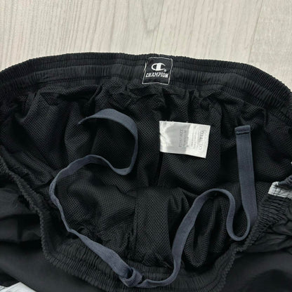 VINTAGE Y2K CHAMPION WIDE LEG TRACKSUIT BOTTOMS BLACK