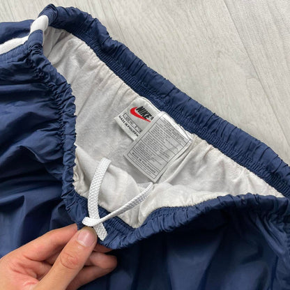 VINTAGE 90s NIKE BAGGY SHELL TRACKSUIT BOTTOMS NAVY (L)