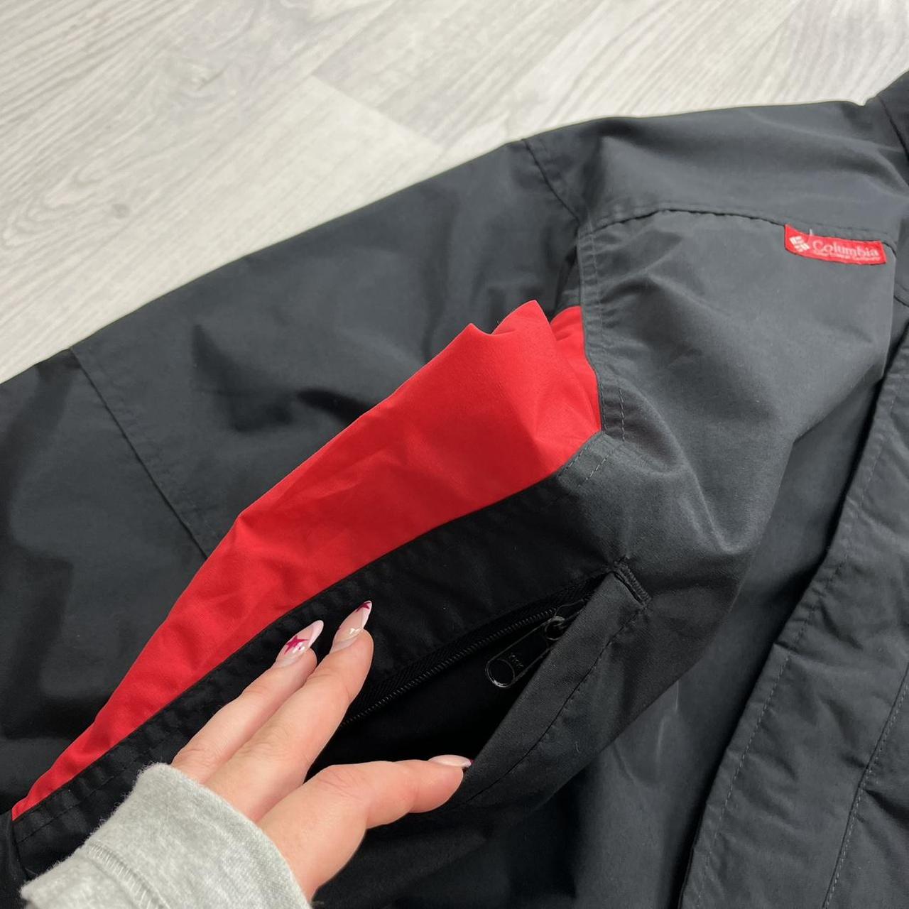 VINTAGE 00s COLUMBIA UTILITY BOMBER JACKET BLACK RED