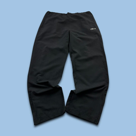 VINTAGE Y2K REEBOK LOW RISE BAGGY TRACKSUIT BOTTOMS BLACK