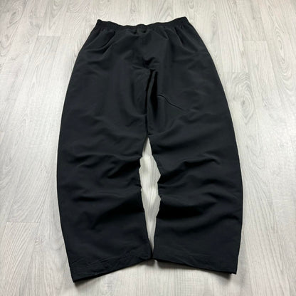 VINTAGE Y2K ADIDAS POPPER WIDE LEG TRACKSUIT BOTTOMS BLACK