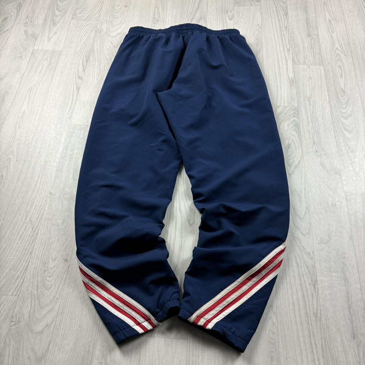 VINTAGE Y2K ADIDAS BAGGY TRACKSUIT BOTTOMS NAVY BLUE