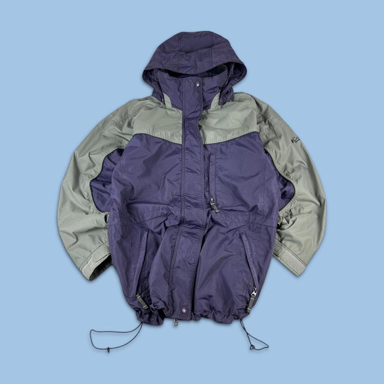 VINTAGE 00s COLUMBIA TECHNICAL HOODED UTILITY JACKET PURPLE KHAKI