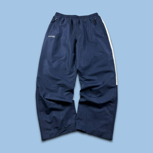 VINTAGE Y2K REEBOK HOCKEY BAGGY TRACKSUIT BOTTOMS NAVY