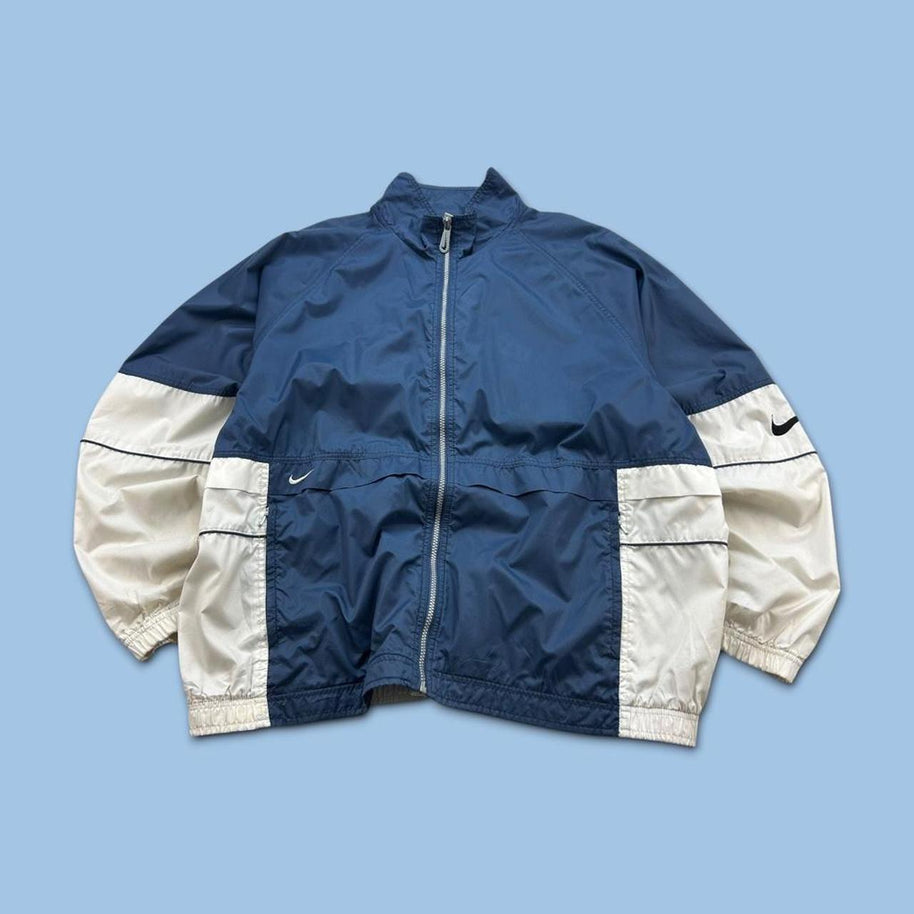 VINTAGE Y2K NIKE WINDBREAKER JACKET NAVY / WHITE
