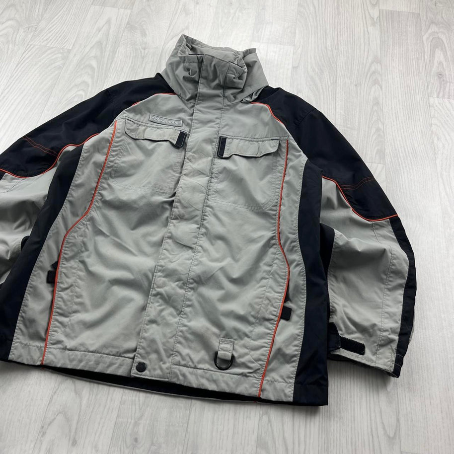 VINTAGE Y2K COLUMBIA UTILITY SKI JACKET GREY BLACK