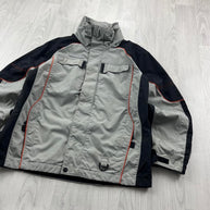 VINTAGE Y2K COLUMBIA UTILITY SKI JACKET GREY BLACK