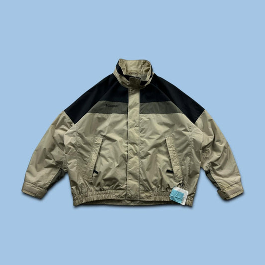 VINTAGE 00s COLUMBIA HEAVY BOMBER JACKET BEIGE BLACK