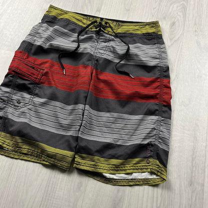 VINTAGE Y2K O’NEILL STRIPED BAGGY LOOSE BOARD SURF SHORTS MULTI