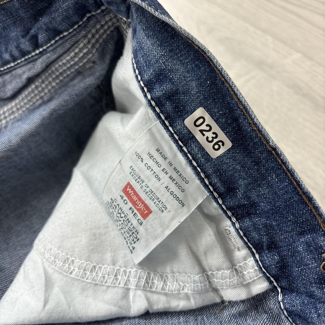 VINTAGE 00s WRANGLER BAGGY LOOSE CARPENTER JORTS BLUE