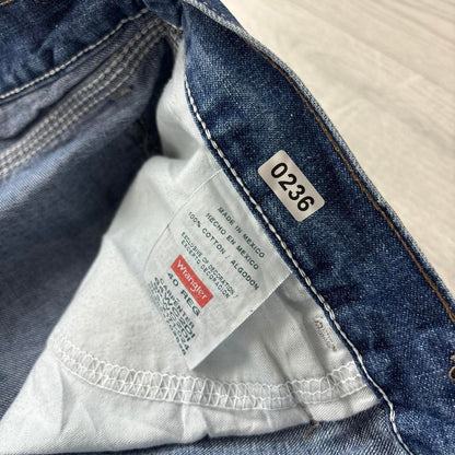 VINTAGE 00s WRANGLER BAGGY LOOSE CARPENTER JORTS BLUE