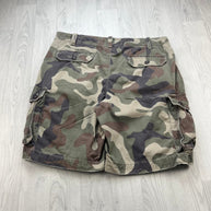 VINTAGE Y2K AMERICAN EAGLE BAGGY CAMO CARGO SHORTS