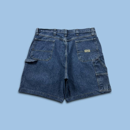 VINTAGE 00s WRANGLER BAGGY LOOSE CARPENTER JORTS NAVY