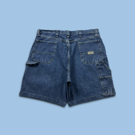 VINTAGE 00s WRANGLER BAGGY LOOSE CARPENTER JORTS NAVY