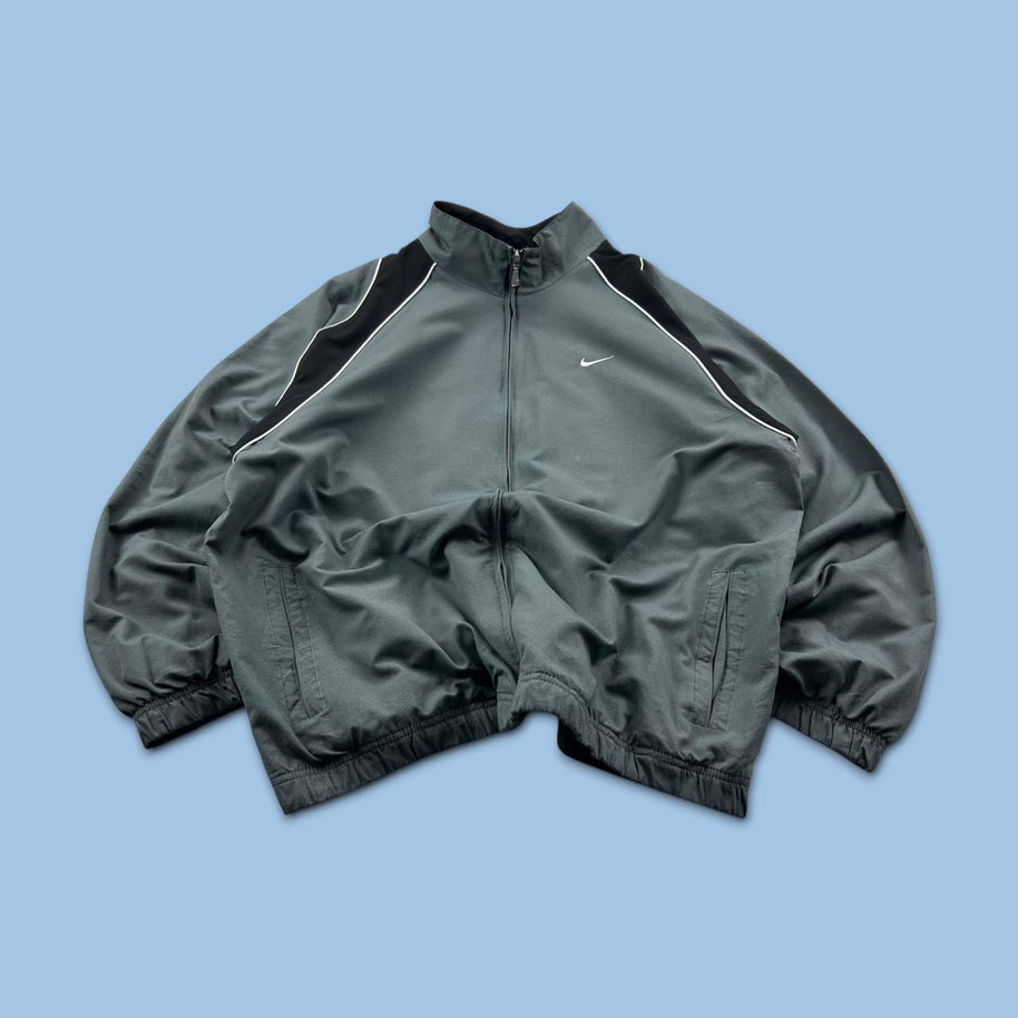 VINTAGE Y2K NIKE LIGHTWEIGHT TRACK JACKET GREY