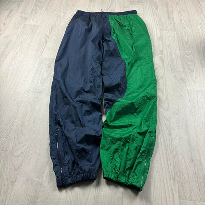 VINTAGE Y2K PRO PLAYER BAGGY TRACKSUIT BOTTOMS NAVY / GREEN