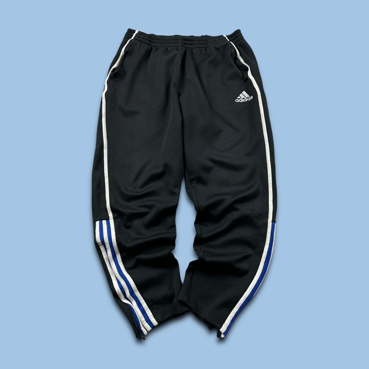 VINTAGE Y2K ADIDAS BAGGY TRACKSUIT BOTTOMS BLACK