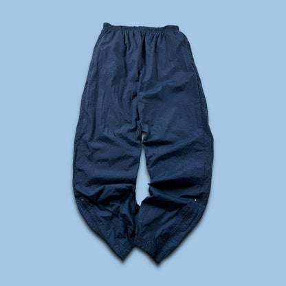 VINTAGE 90s REEBOK BAGGY TRACKSUIT BOTTOMS NAVY BLUE